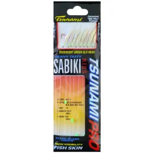 Tsunami Sabiki Glo head red hook size 8