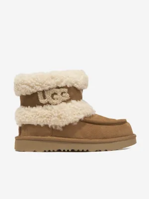 UGG Kids Ultra Mini Fluff Boots in Brown