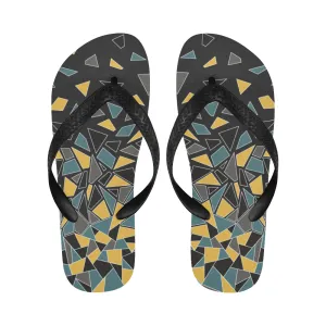 Unisex Diffuse Geometrical Print Flip Flops