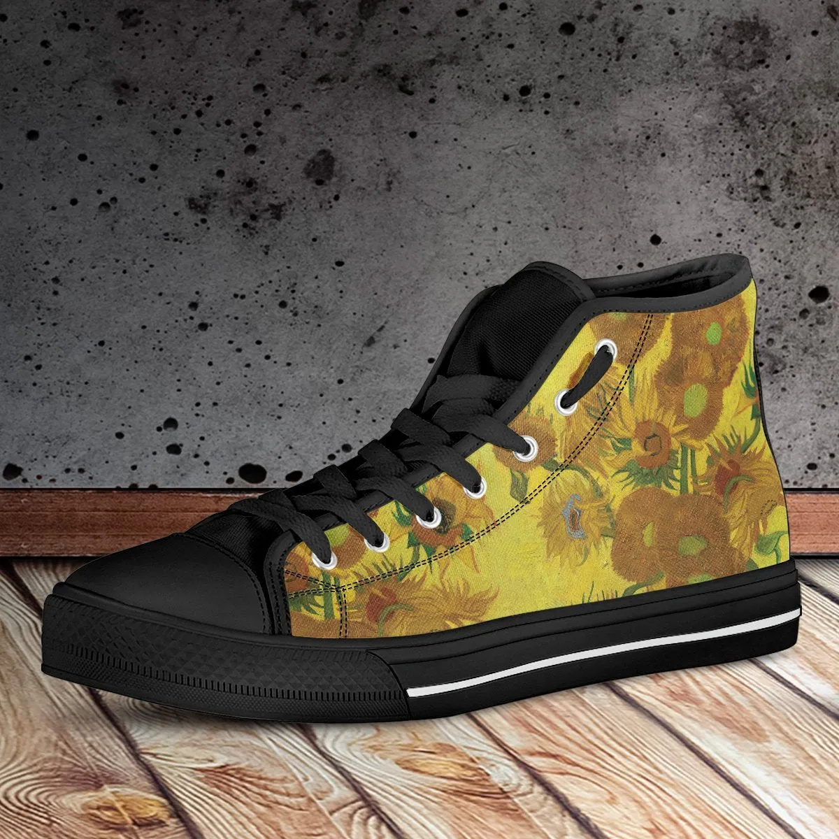 van Gogh's Sunflowers High Tops Women's Shoes