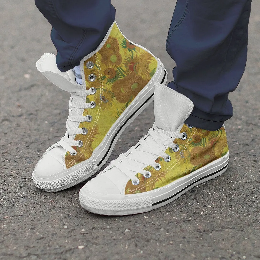 van Gogh's Sunflowers High Tops Women's Shoes