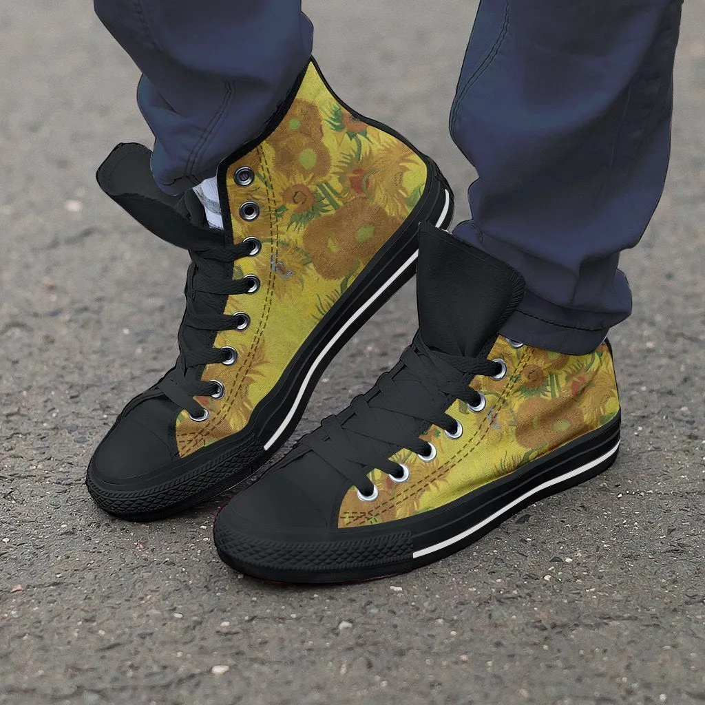 van Gogh's Sunflowers High Tops Women's Shoes