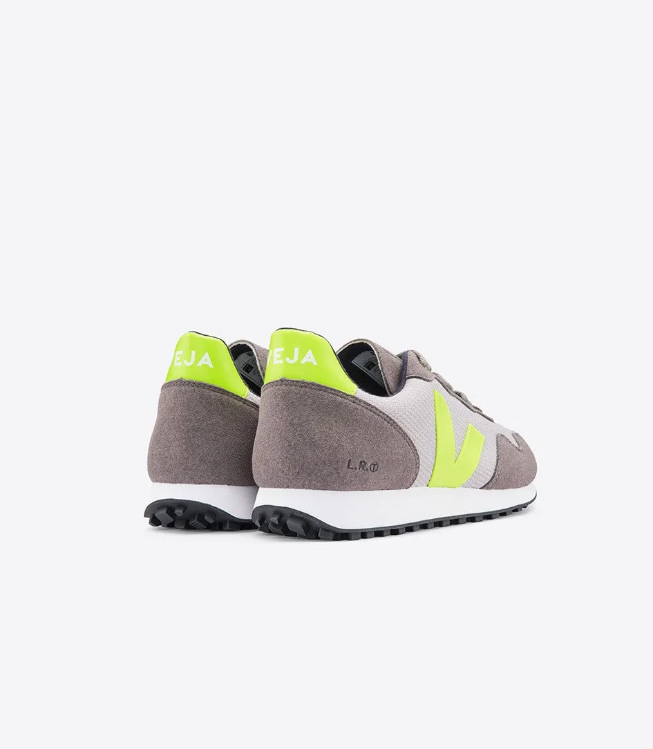 Veja - SDU-REC BMesh Sneakers in Silver Jaune-Fluo