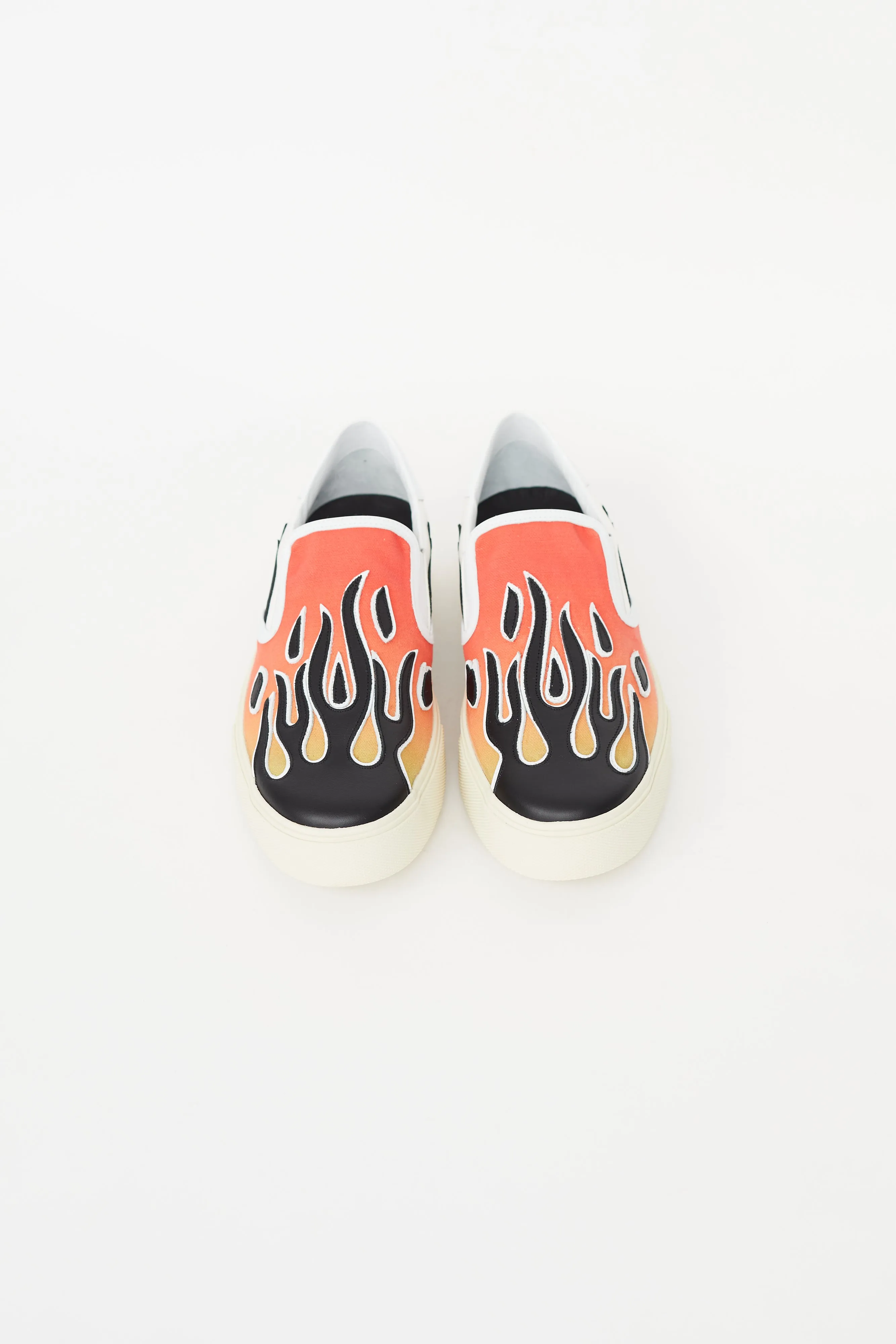 White & Multicolour Flame Sneaker