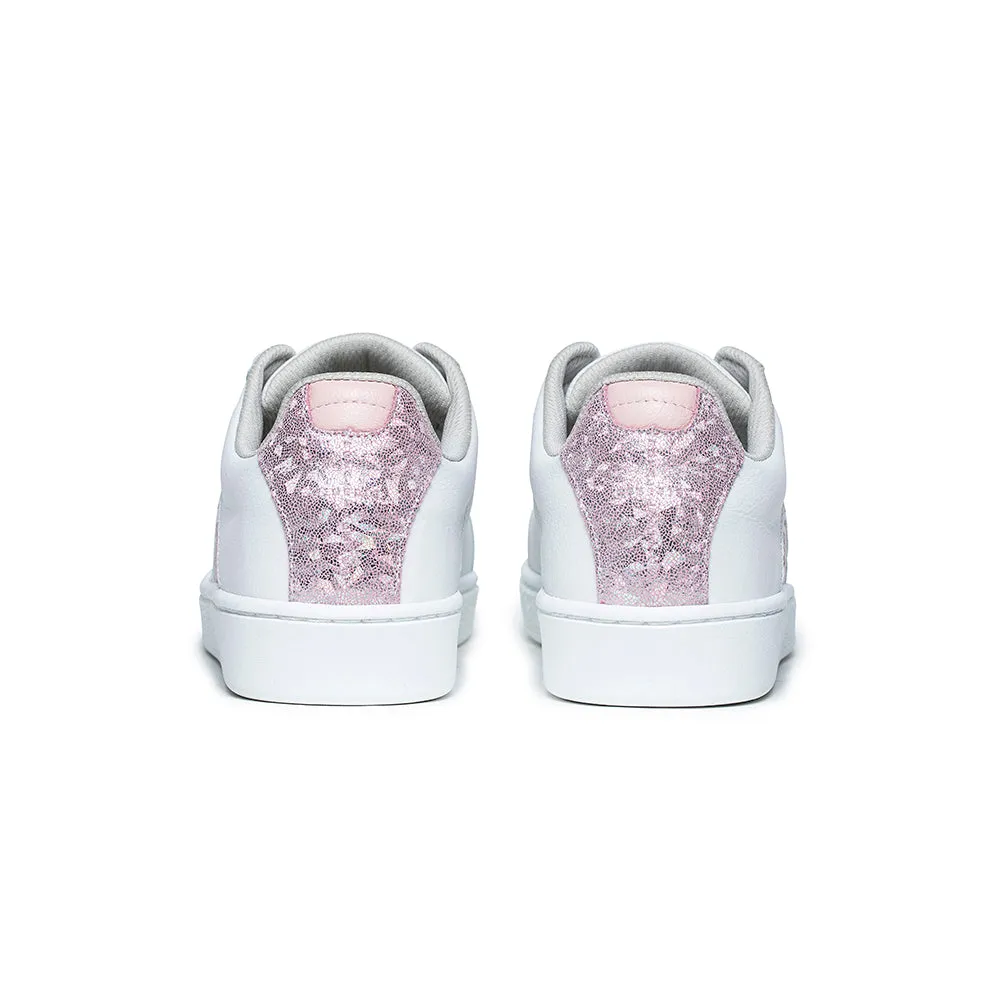 Women's Icon Genesis White Pink Glitter Leather Sneakers 91901-100