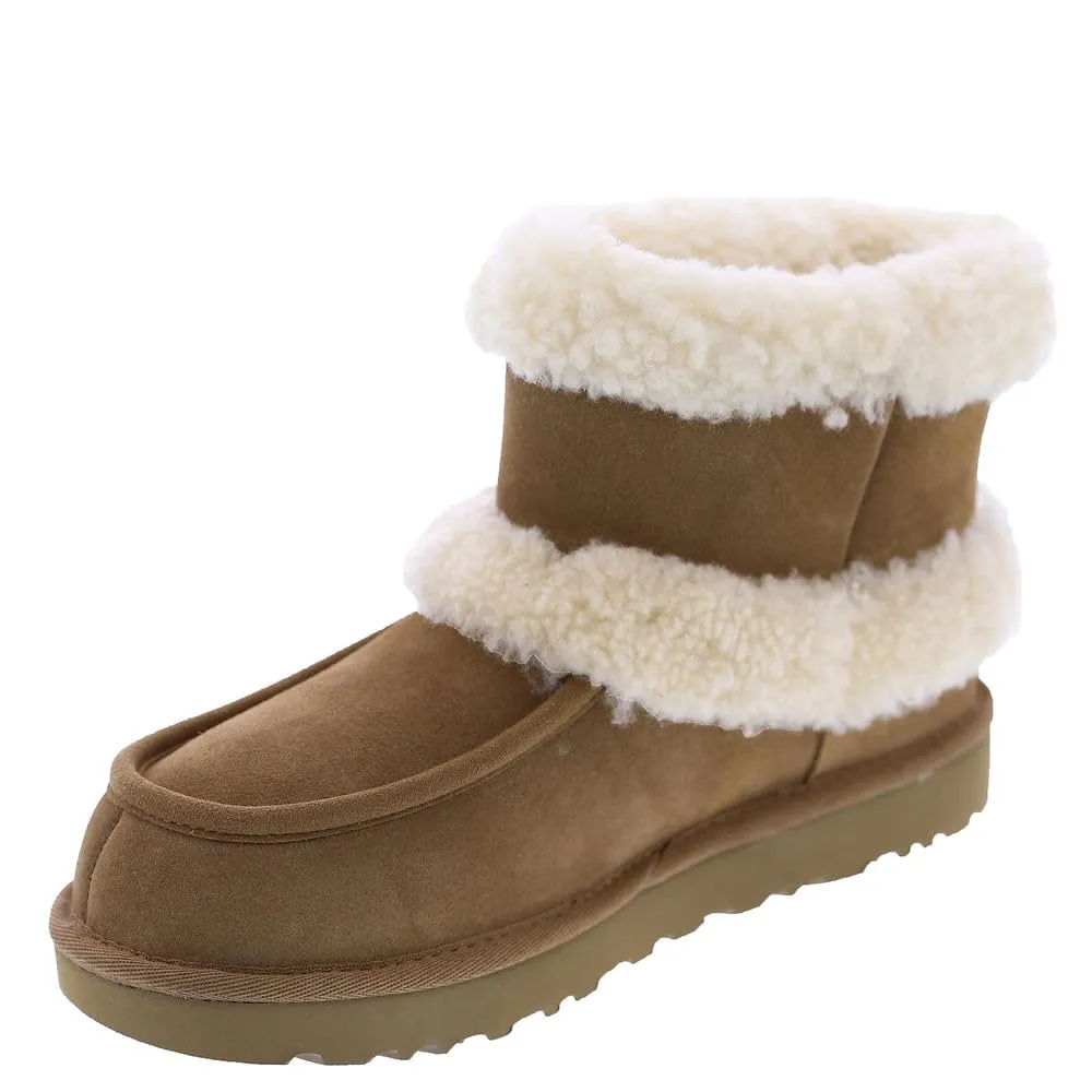 Women's Shoes UGG ULTRA MINI UGGFLUFF Ankle Boots 1145410 CHESTNUT