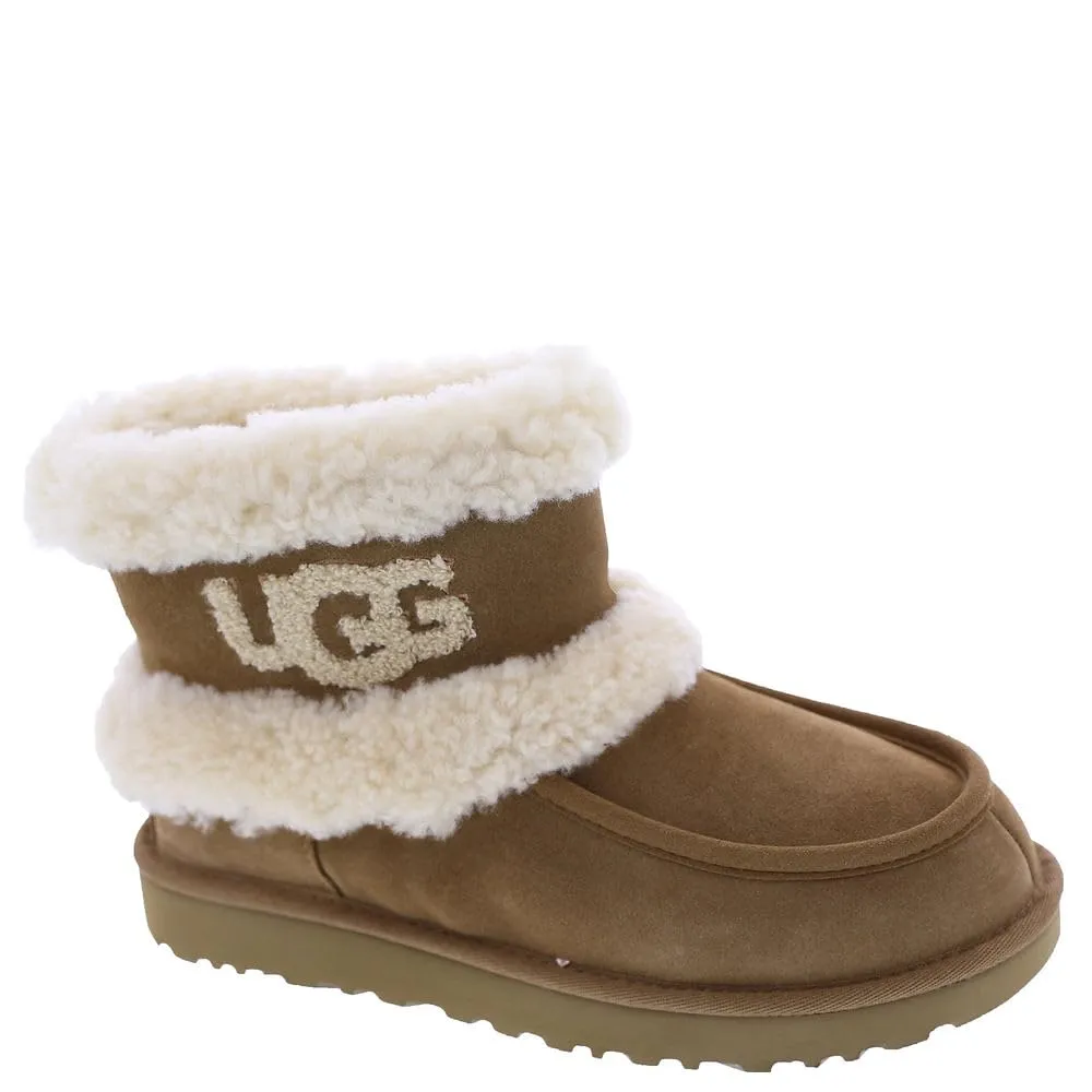 Women's Shoes UGG ULTRA MINI UGGFLUFF Ankle Boots 1145410 CHESTNUT