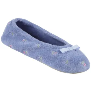 Women’s Signature Embroidered Floral Terry Ballerina Slippers