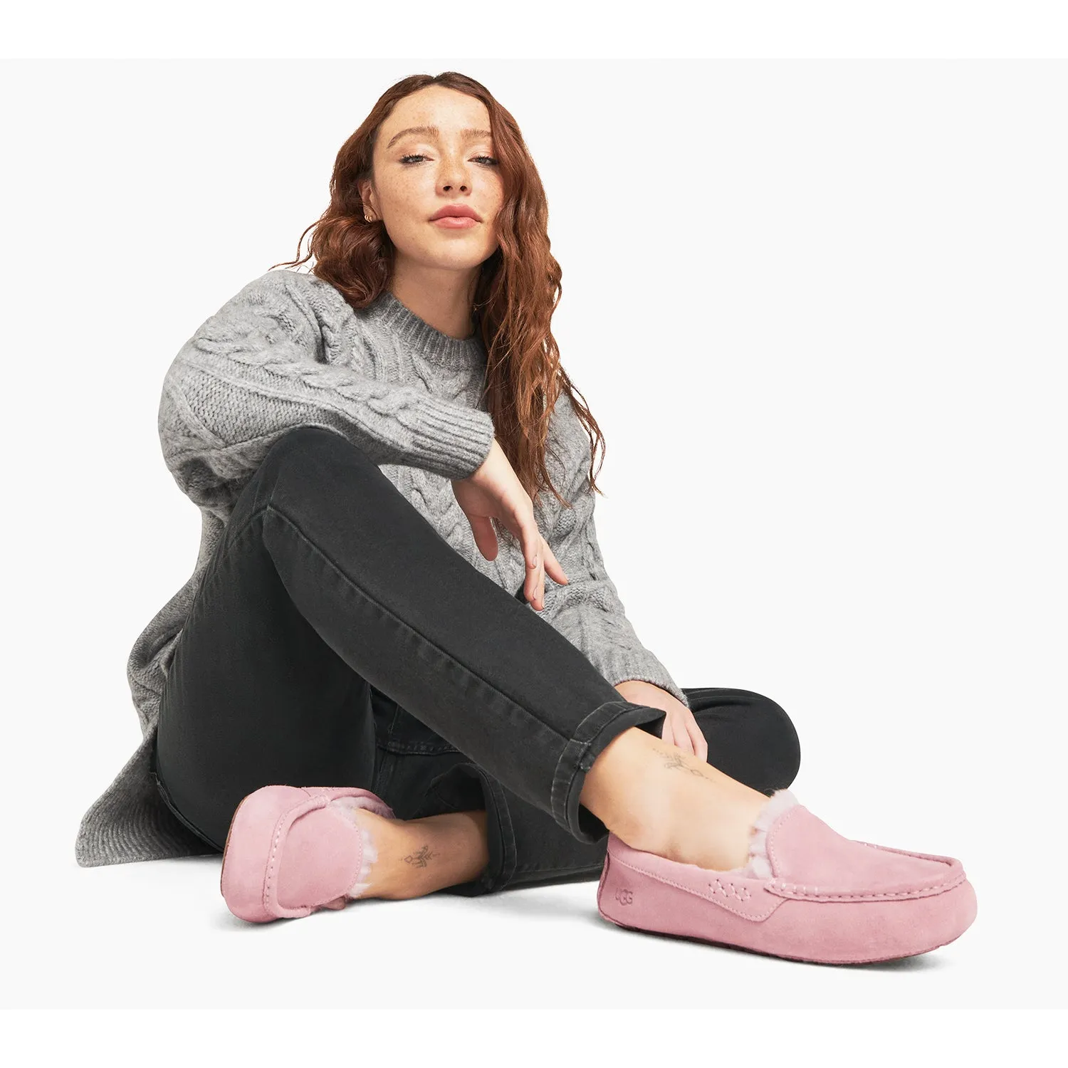 Women's UGG Ansley Pink Cloud Suede