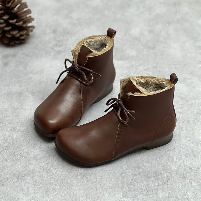 Women's Winter Thick Plush Handmade Retro Boots