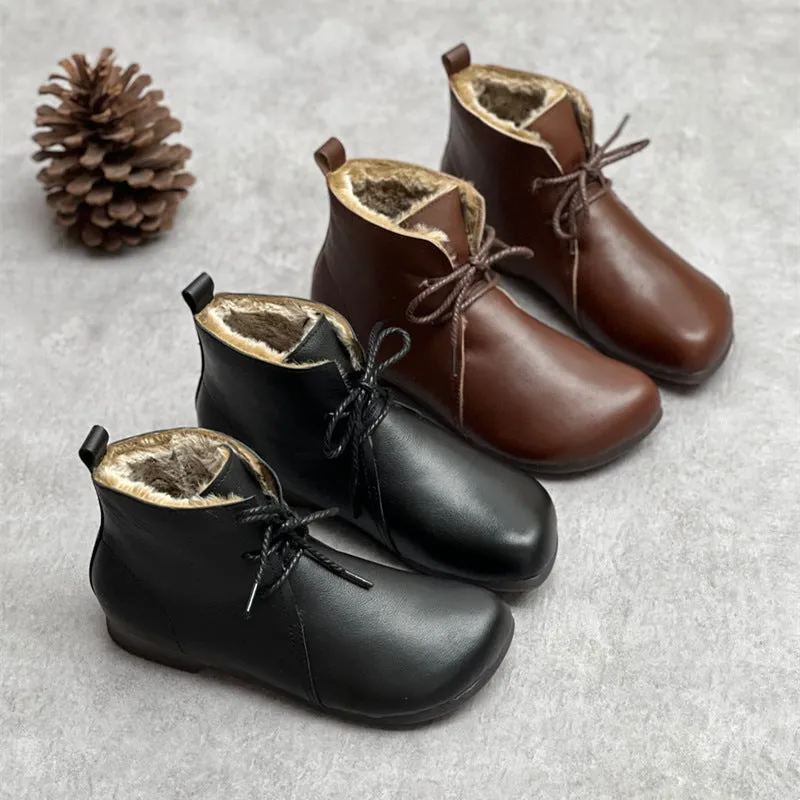 Women's Winter Thick Plush Handmade Retro Boots