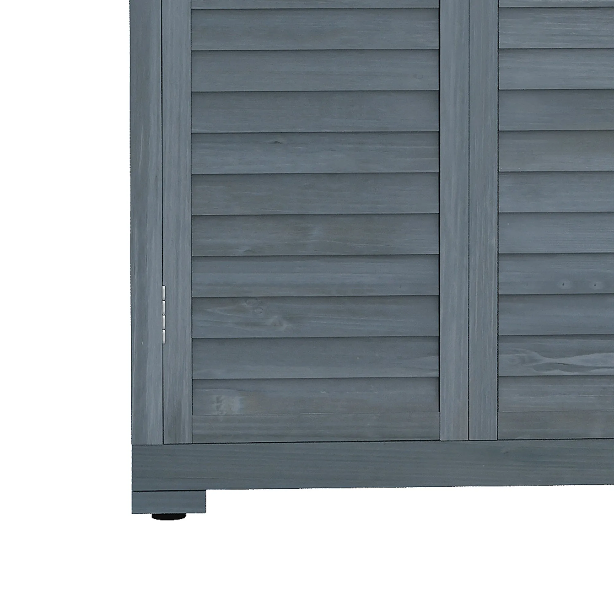 Wooden Garden Storage Shed, 3 Shelves Tool Cabinet, Grey