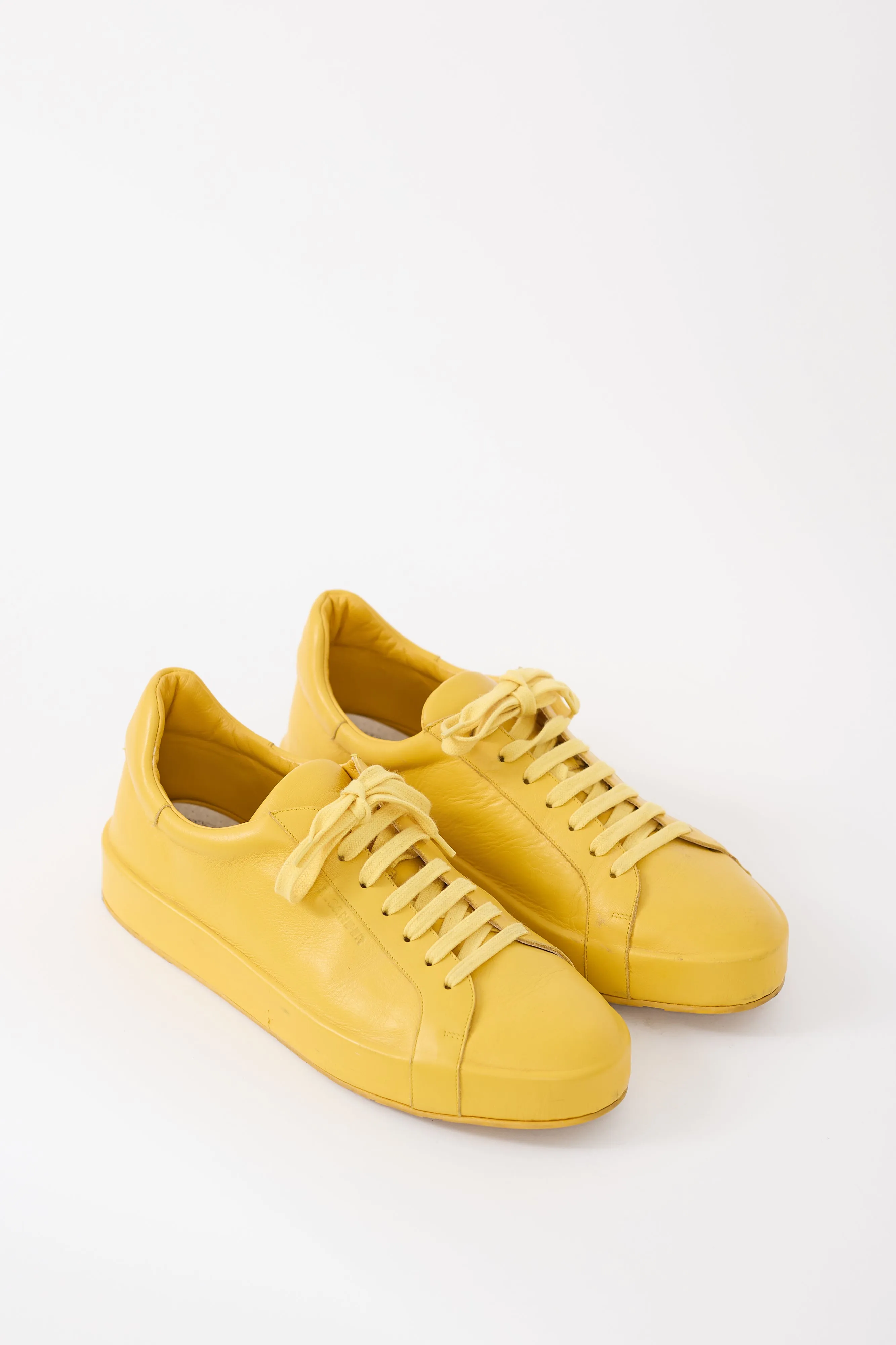 Yellow Leather Low Top Sneaker